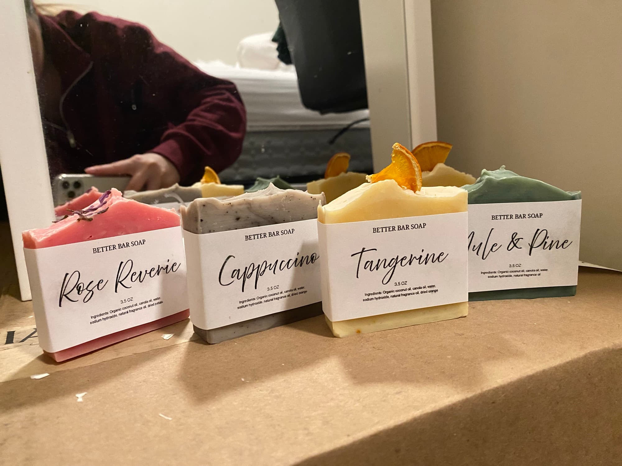 Better Bar soap bars, four scents